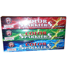 Load image into Gallery viewer, A30- No. 10 Color Bamboo Sparkler 8 Piece Red Box
