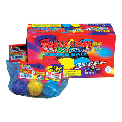 A28A- Jumbo Color Smoke Balls 3 Pack