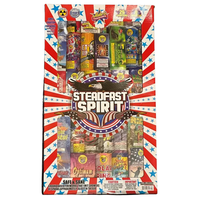 F11- Steadfast Spirit Assortment – Redbeard's Firework Showcase